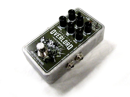 EHX Nano Operation Overlord overdrive pedal — angled detail view
