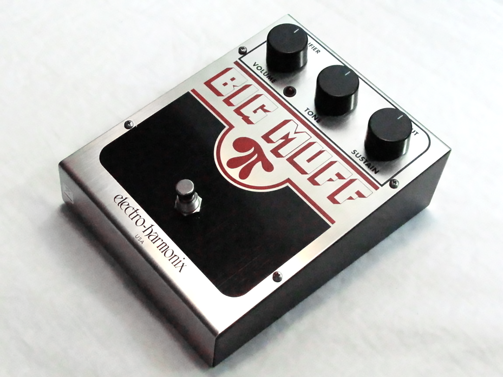 Used EHX Big Muff Pi fuzz pedal showing Electro-Harmonix branding