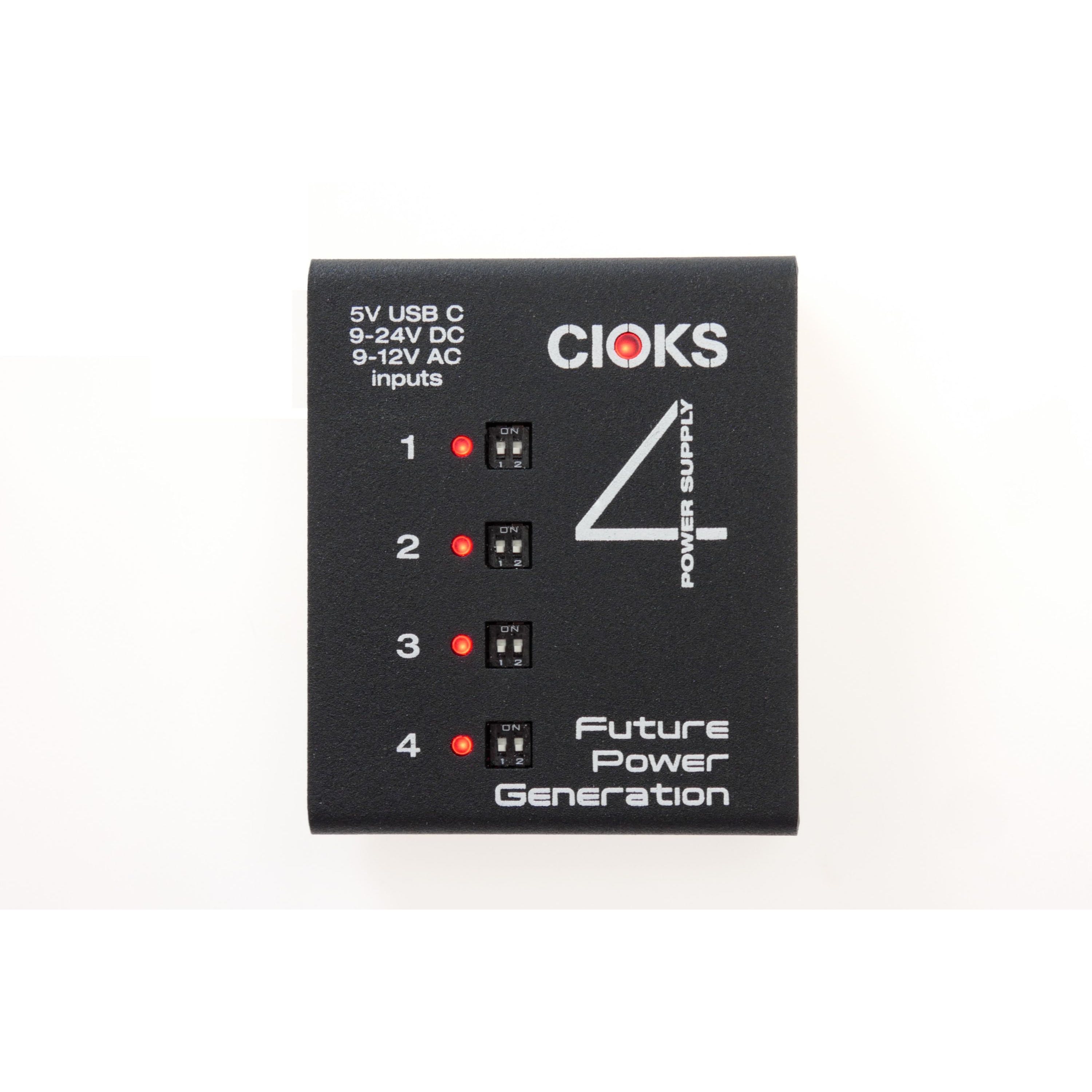 CIOKS 4 Adapter Kit pedal power supply top view of outlets