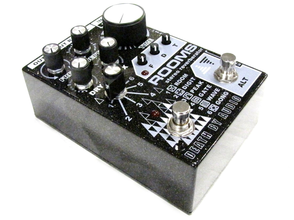 Death By Audio Rooms reverb pedal mode selector detail