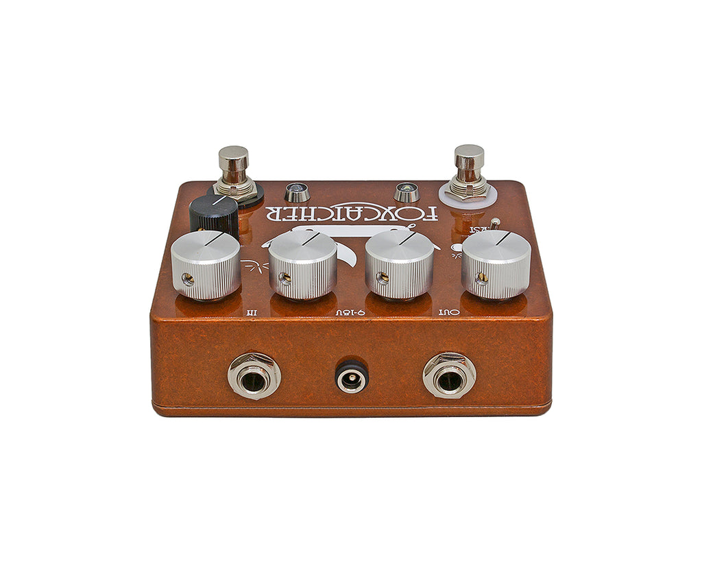 CopperSound Foxcatcher overdrive pedal top panel view