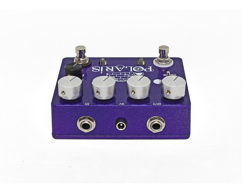 CopperSound Polaris purple chorus vibrato pedal top panel view
