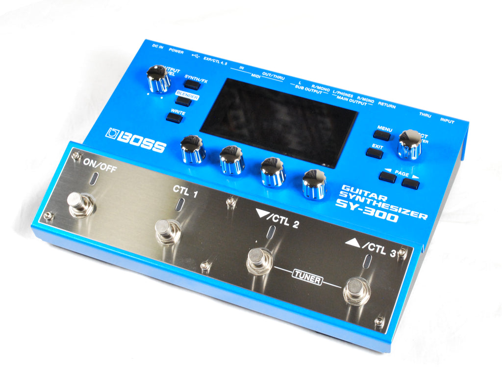 Boss SY-300 guitar synthesizer pedal — rear input/output panel