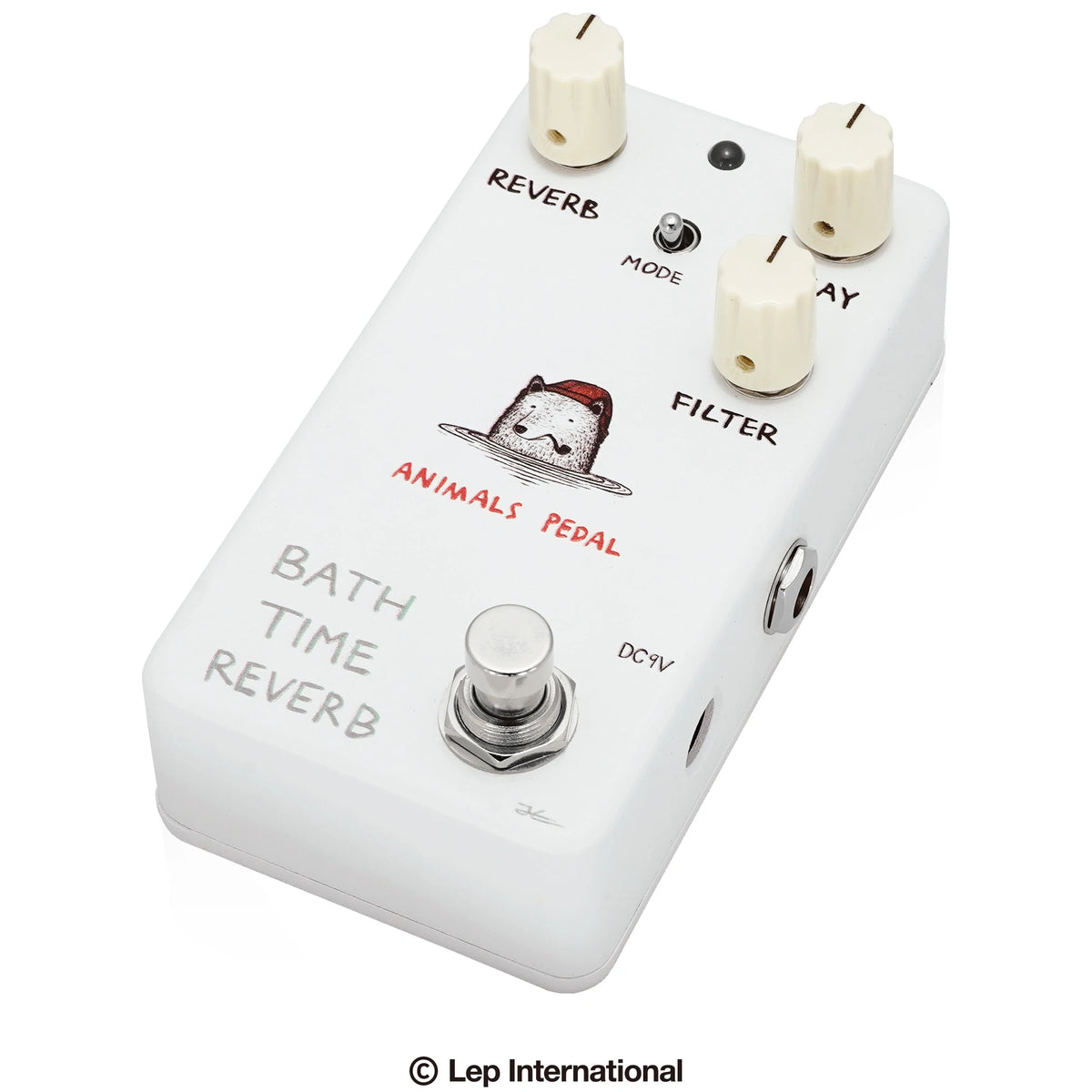 Animals Pedal Bath Time Reverb V2 reverb pedal — side connection view