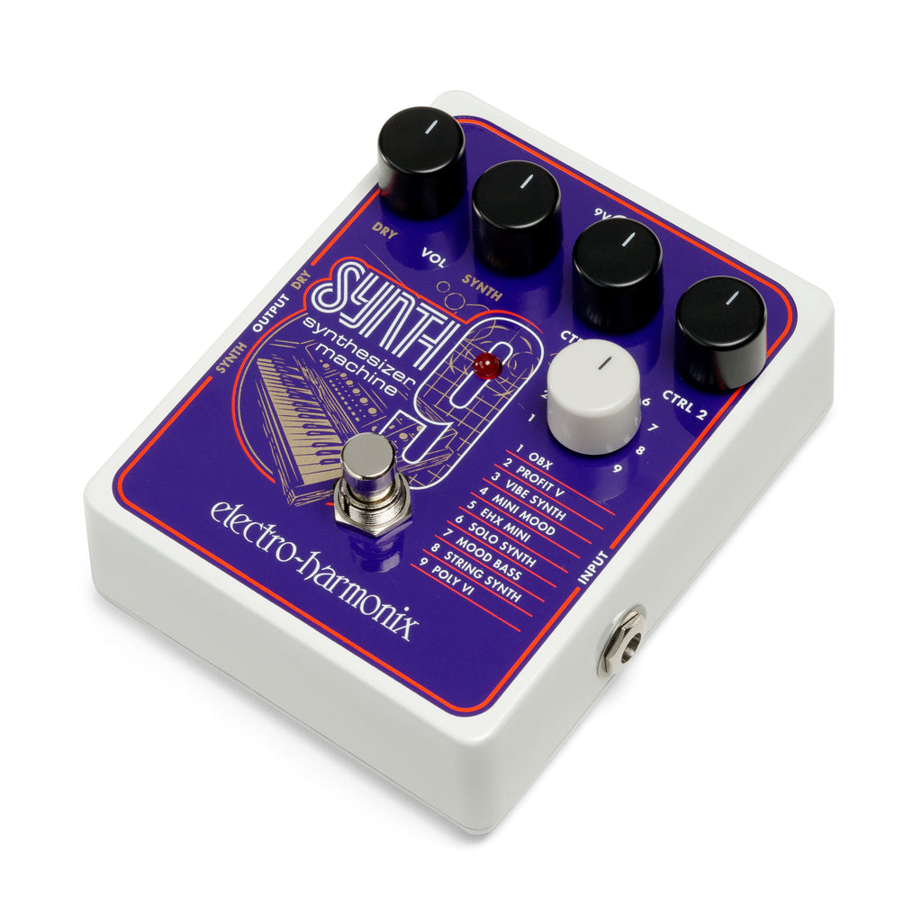 Electro-Harmonix SYNTH9 synthesizer pedal — side jacks view