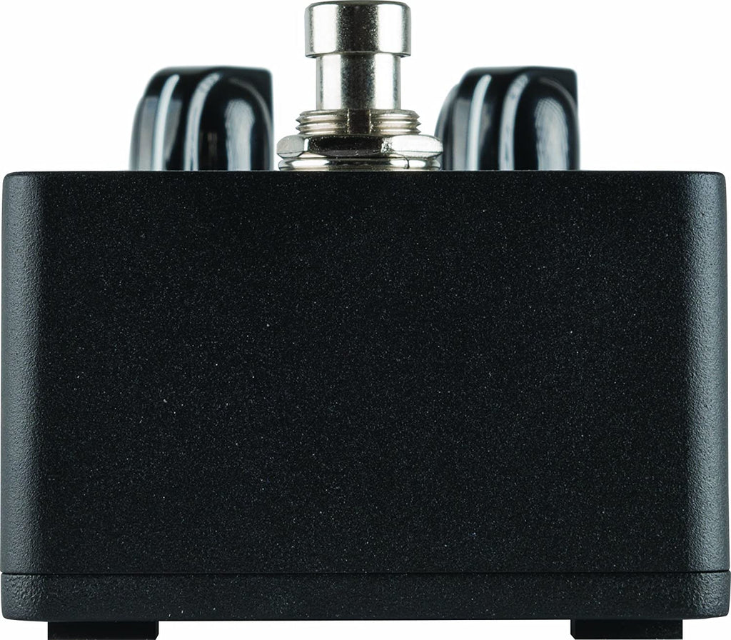 Ampeg Scrambler bass overdrive pedal — black, side jack view