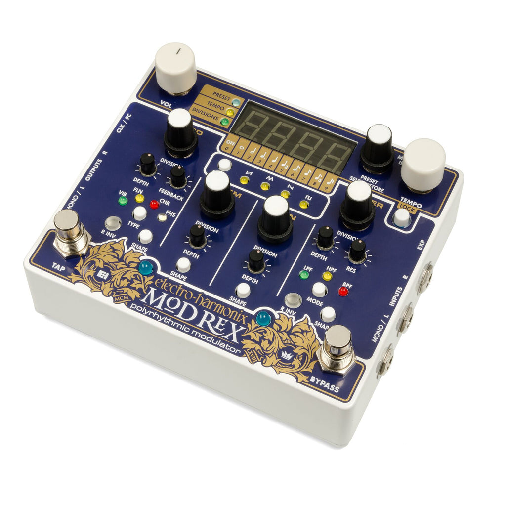 Electro-Harmonix Mod Rex modulation pedal — side view