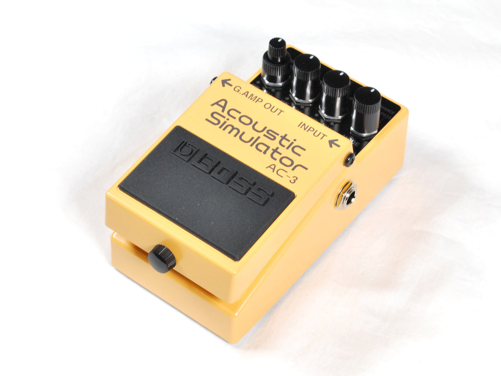 Boss AC-3 Acoustic Simulator pedal - angled side view