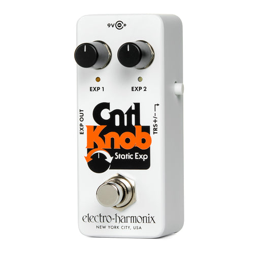 Electro-Harmonix Cntl Knob expression pedal — white enclosure angled view