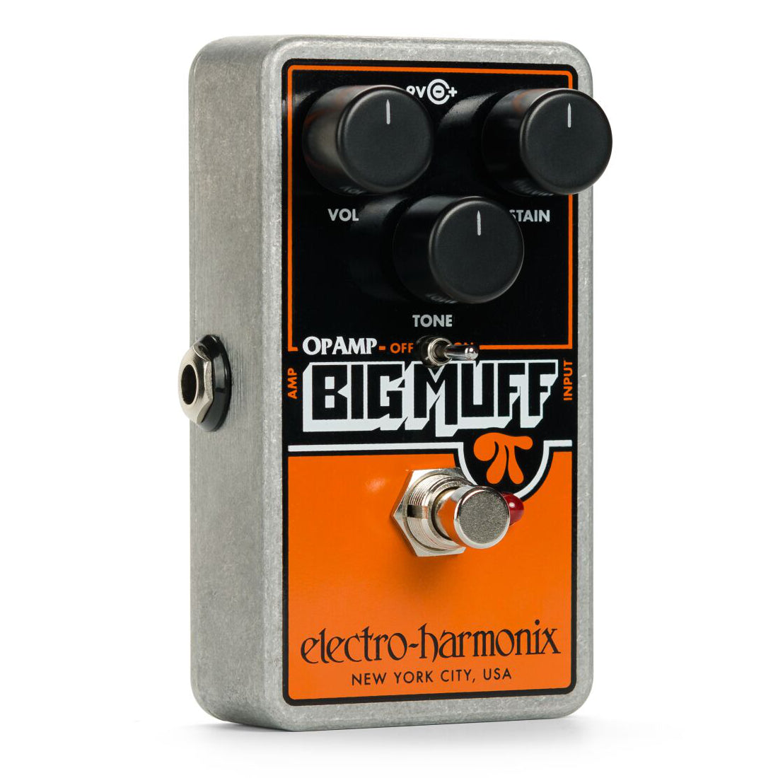 Electro-Harmonix Op-Amp Big Muff fuzz pedal side view