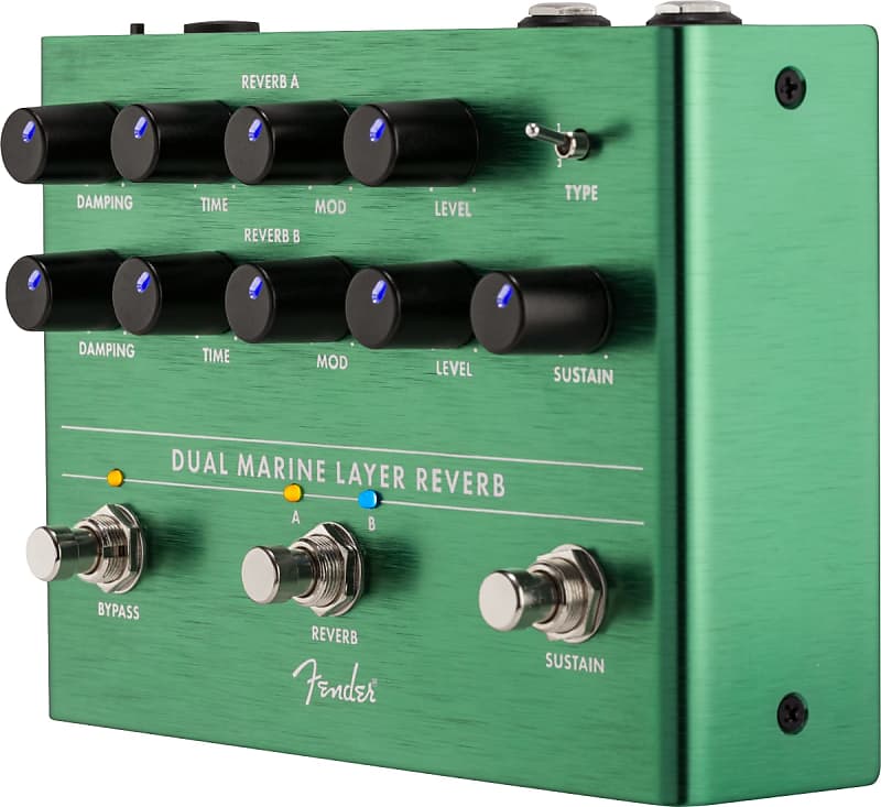 Fender Dual Marine Layer Reverb pedal - side view