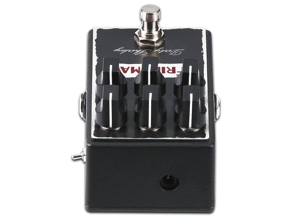 Friedman Dirty Shirley Overdrive Pedal — angled view showing compact black housing