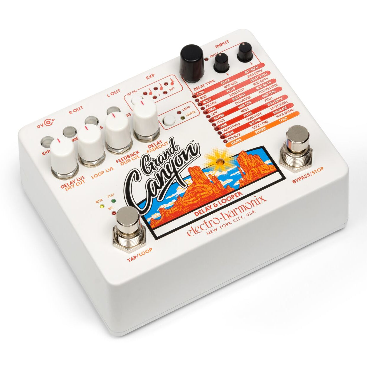 EHX Grand Canyon delay looper side view