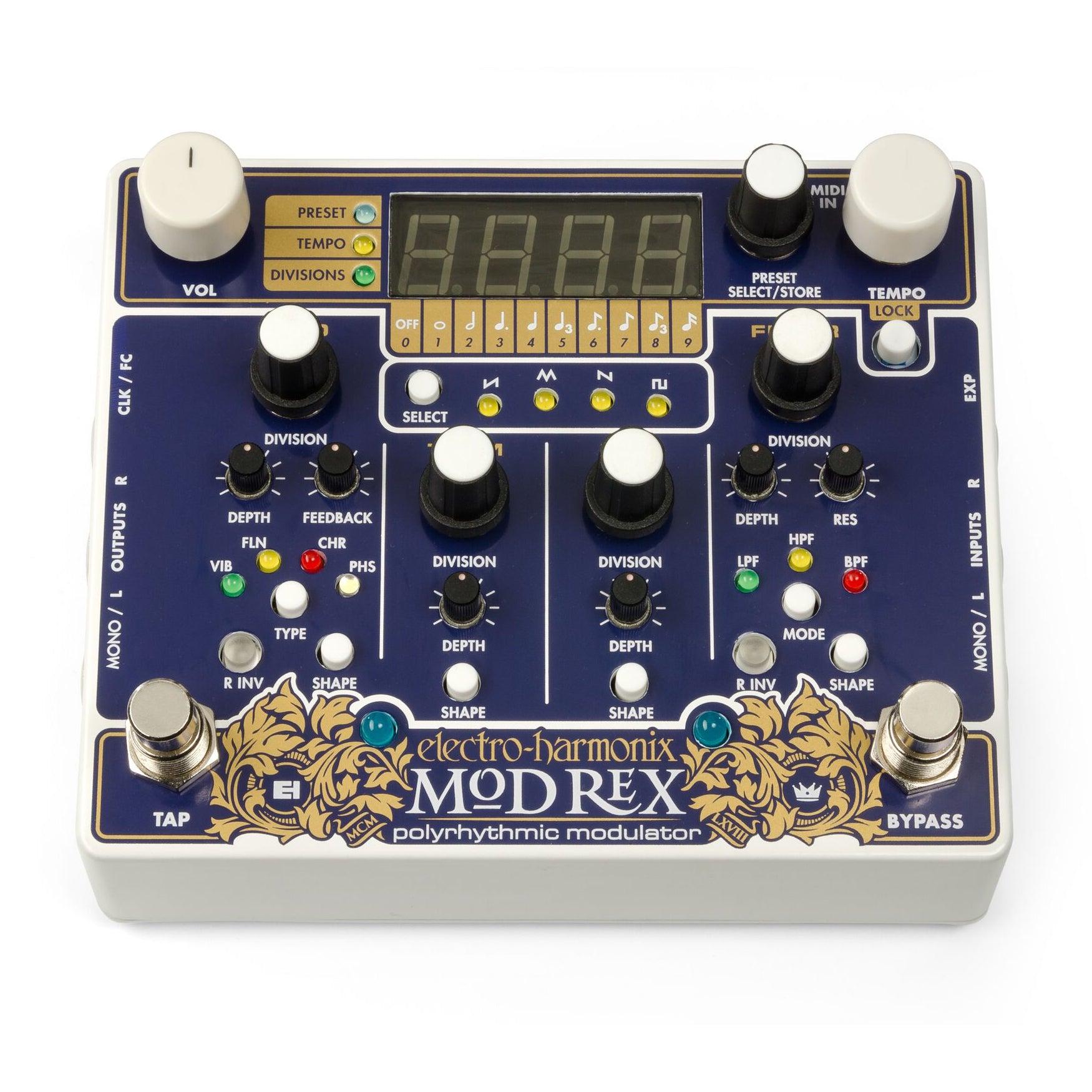Electro-Harmonix Mod Rex modulation pedal — control detail