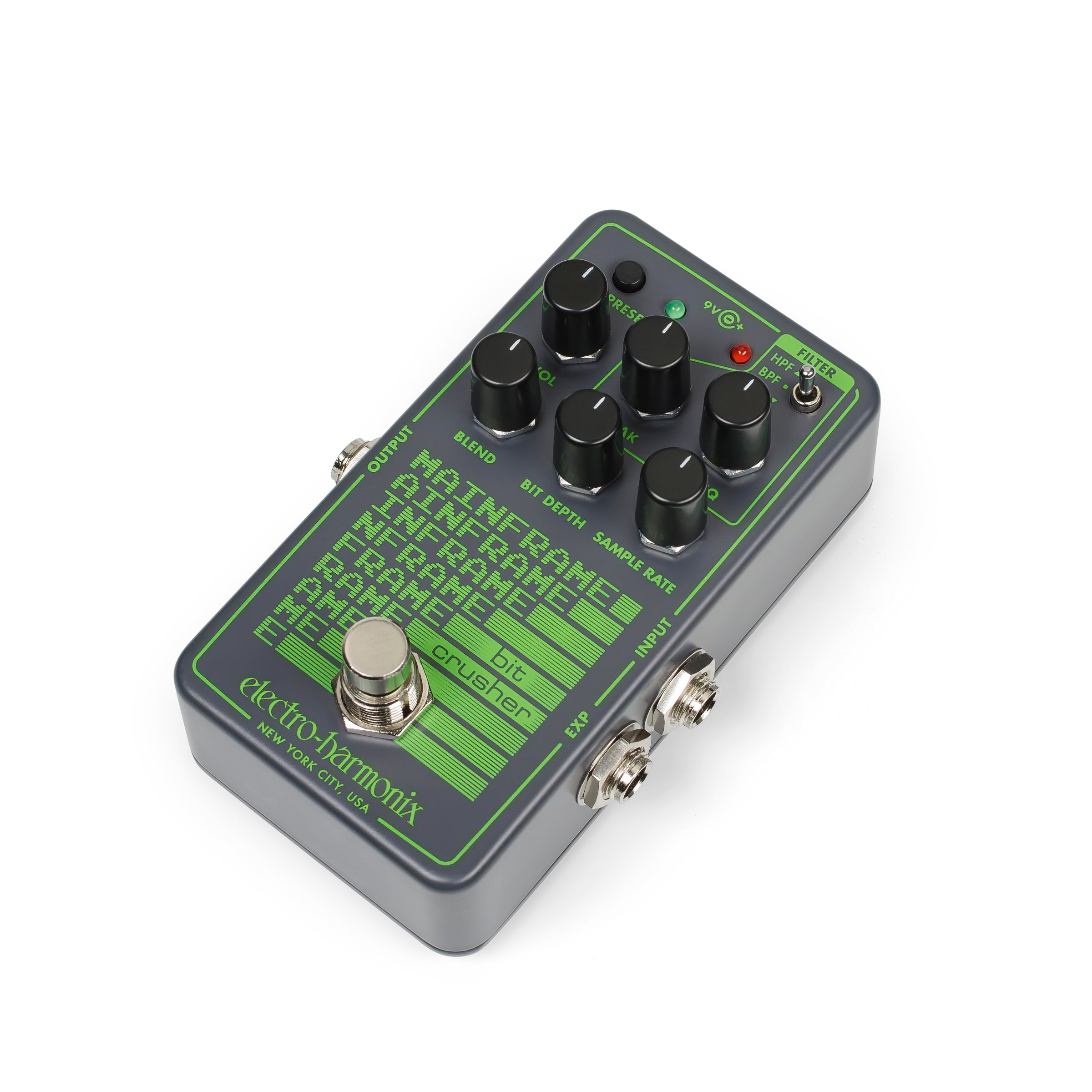 Electro-Harmonix Mainframe Bit Crusher — rear view showing power jack