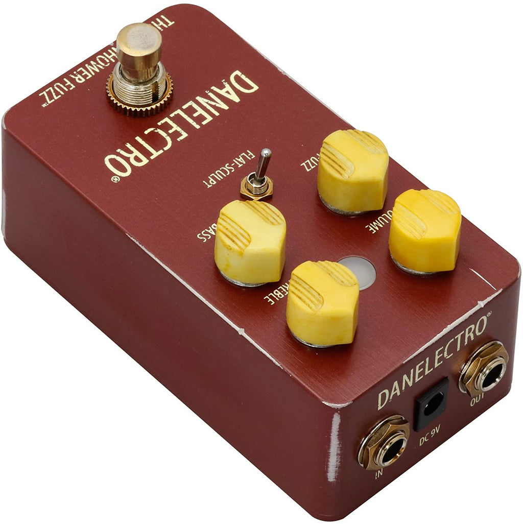 Danelectro Eisenhower Fuzz pedal - rear jacks view