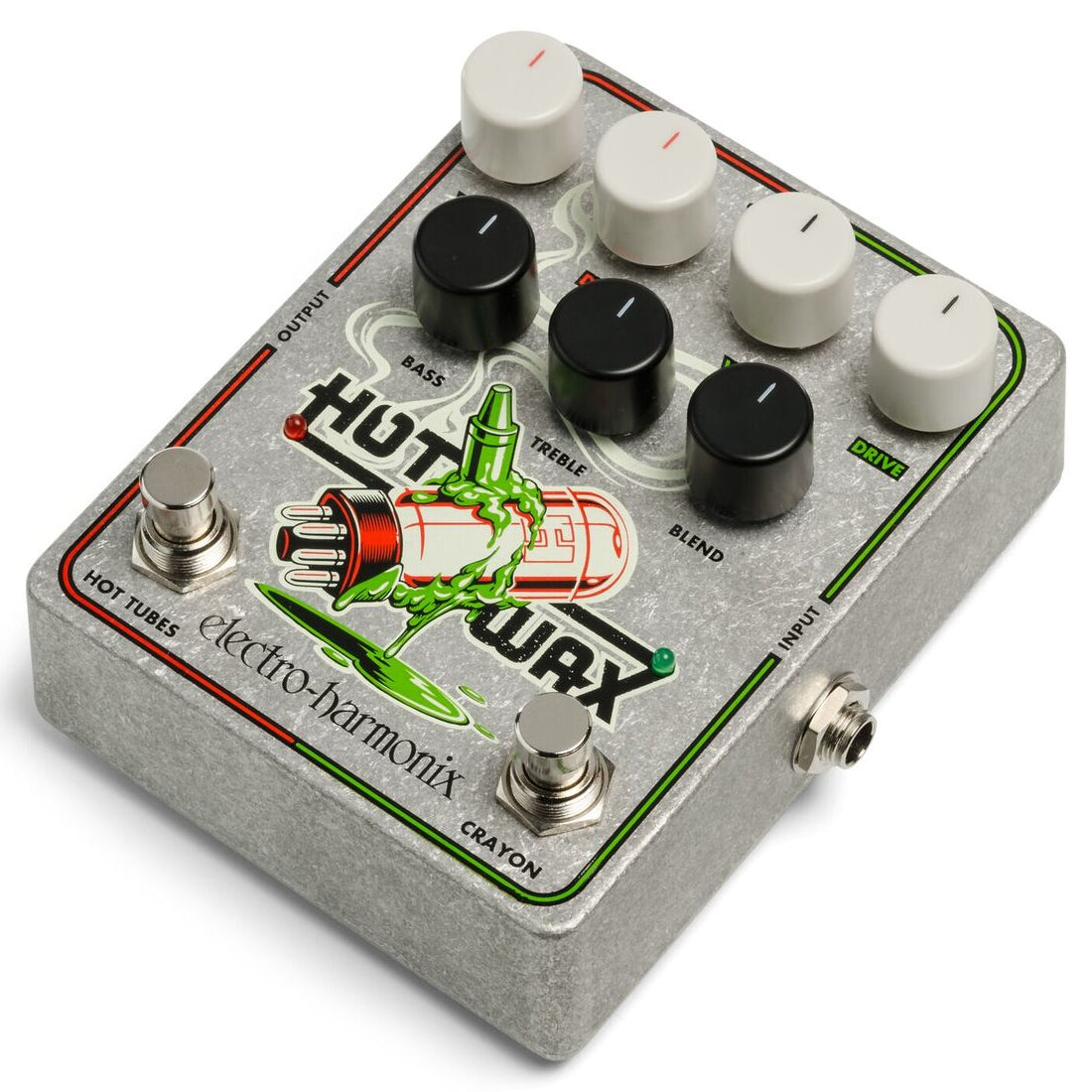Electro-Harmonix Hot Wax overdrive pedal side view