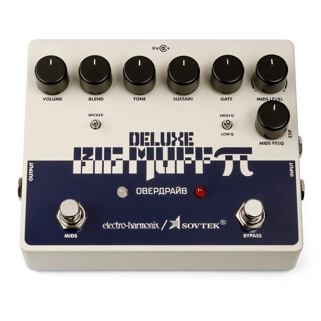 Electro-Harmonix Sovtek Deluxe Big Muff Pi fuzz pedal — footswitches