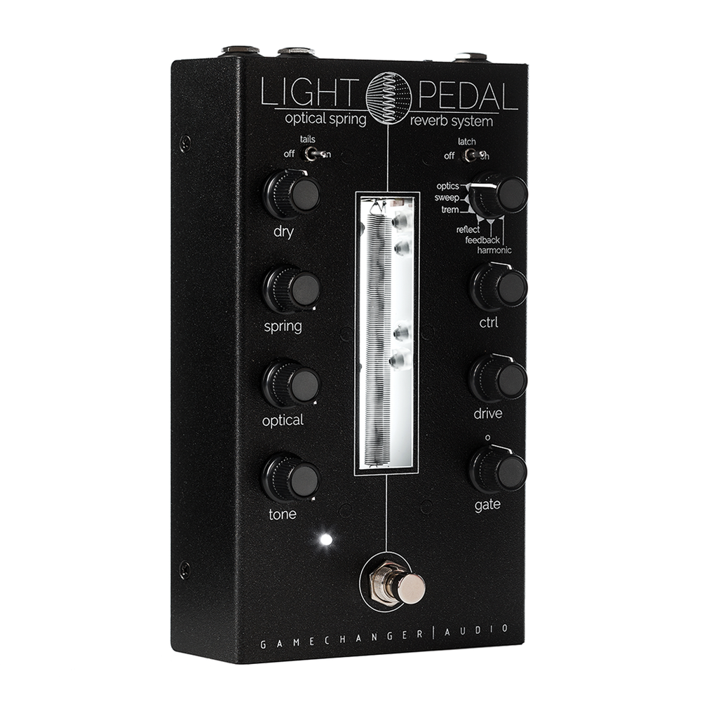 Gamechanger Audio LIGHT Pedal optical reverb — angled product view