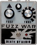 Death By Audio Fuzz War fuzz pedal — silver hand-sprayed enclosure