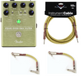 Fender Pour Over Envelope Filter pedal in green with included tweed cables
