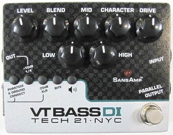 Used Tech 21 Sansamp VT Bass DI Driver Bass Guitar Pedal