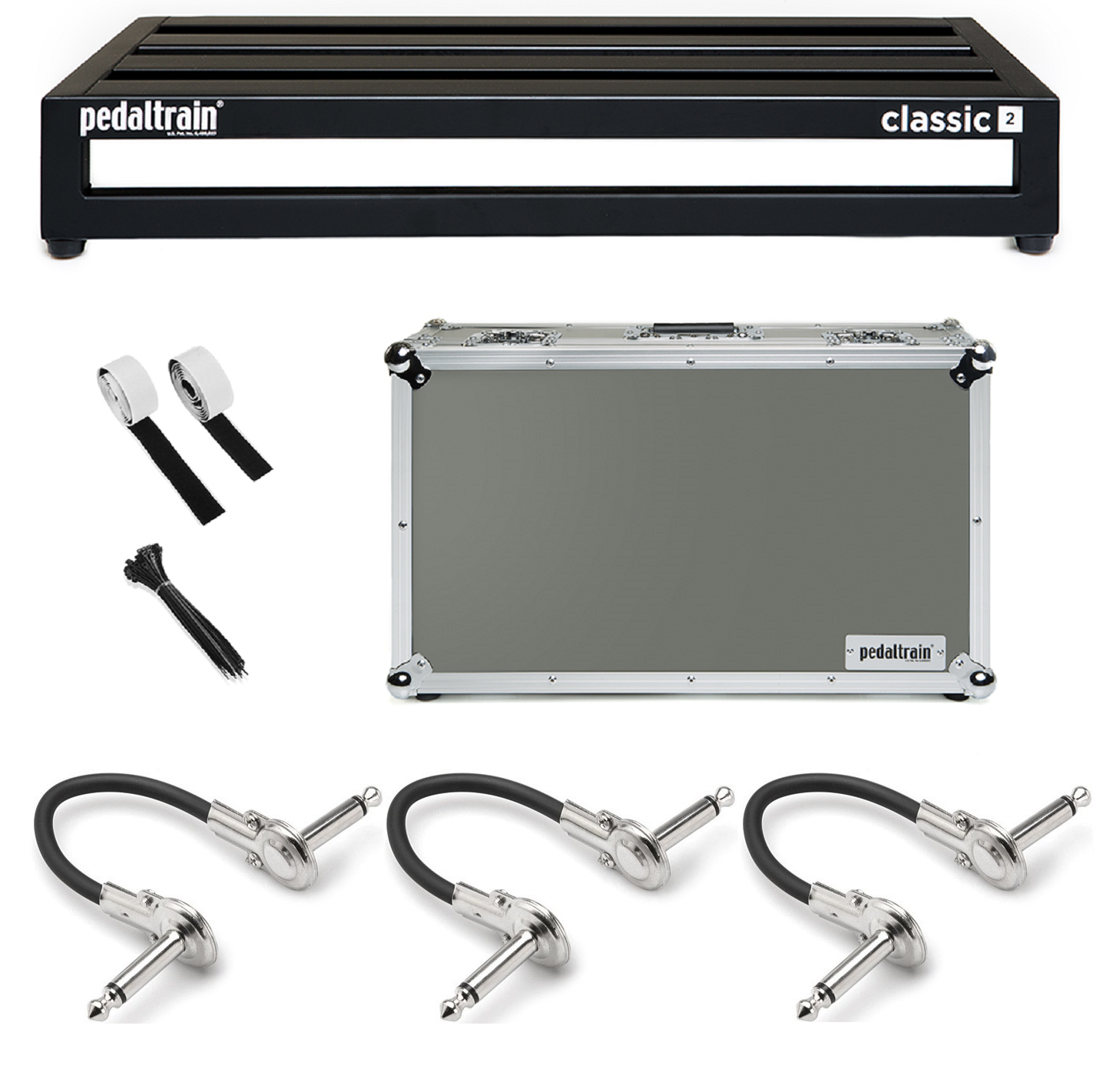Pedaltrain Classic 2 pedalboard — board with tour case and cables