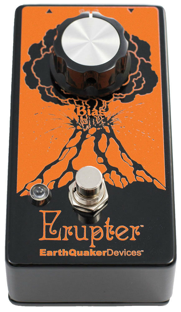 EarthQuaker Devices Erupter fuzz pedal — angled enclosure view
