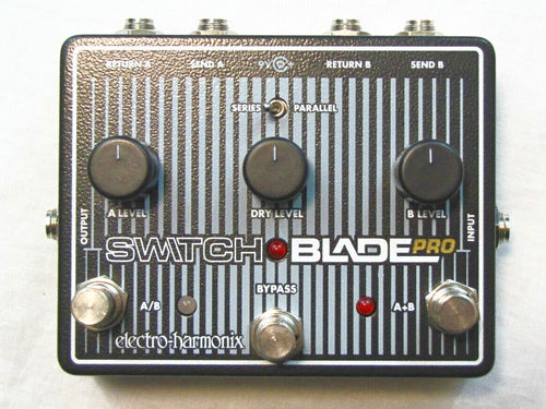 Electro-Harmonix Switchblade Pro Deluxe Switcher pedal — dark gray enclosure top view