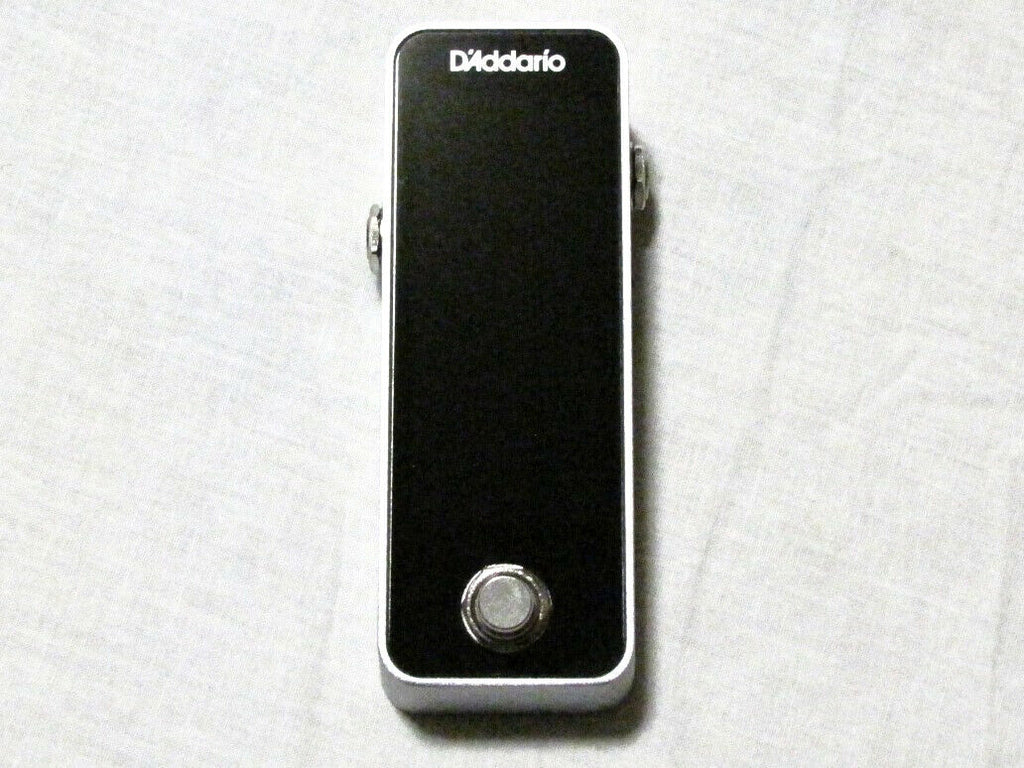 Used D'Addario CT-20 chromatic pedal tuner — silver and black front view