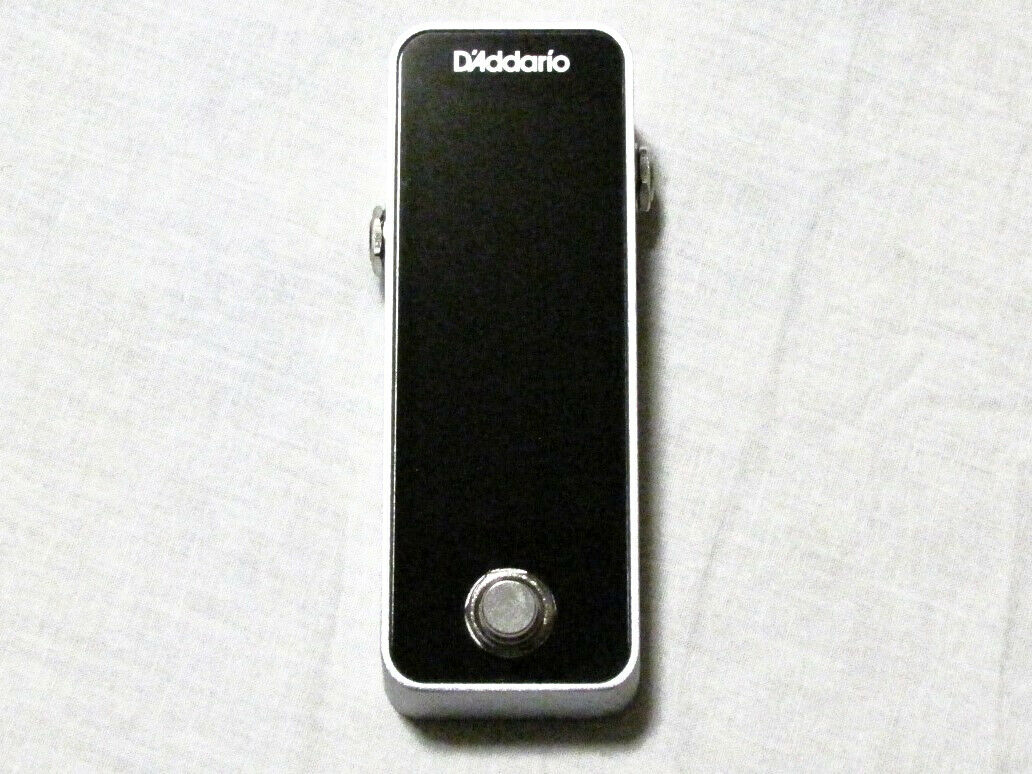 Used D'Addario CT-20 chromatic pedal tuner — silver and black front view