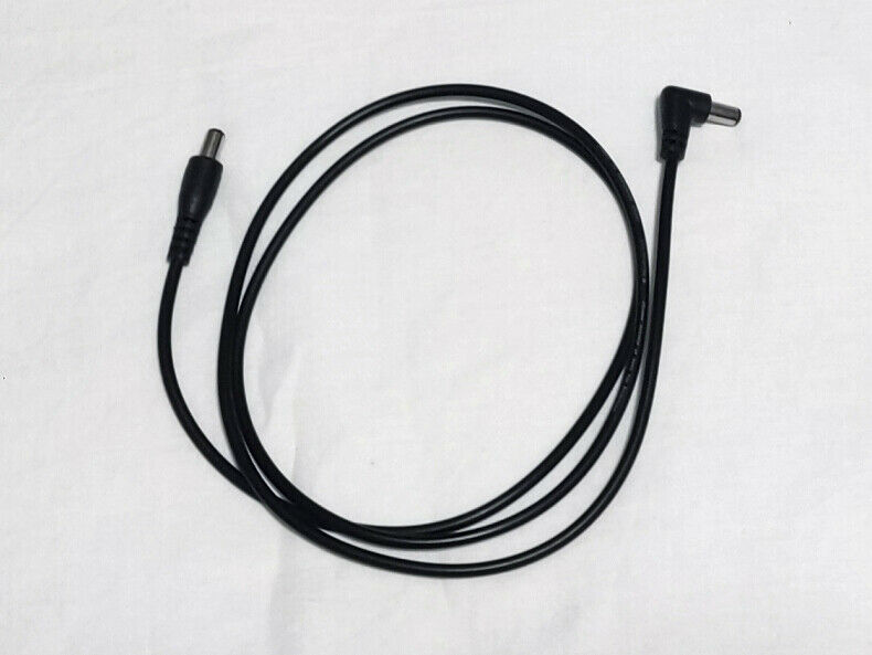 One Control DC-100-LS 100cm black DC power cable 3-pack, angled and straight plugs