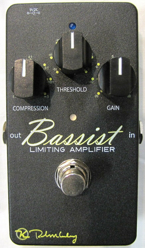 Keeley Bassist Compressor limiting amplifier pedal — black enclosure, compression and gain knobs