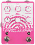 EarthQuaker Devices Rainbow Machine V2 pitch shifter pedal - front top view, pink enclosure