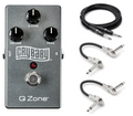 MXR QZ1 Cry Baby Q-Zone gray fixed wah pedal with included Hosa patch and guitar cables