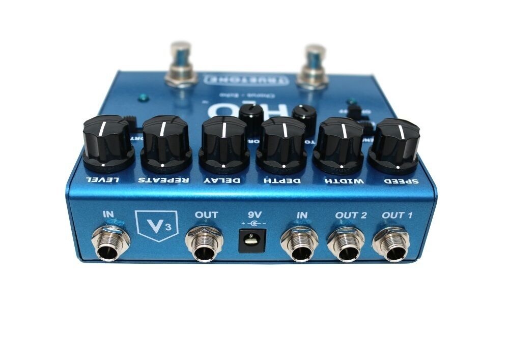 Truetone V3 H2O chorus echo pedal — top control panel view