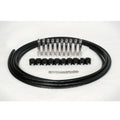 One Control CrocTeeth solderless patch cable kit — black cable, ten plugs