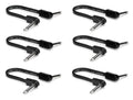 Hosa CFP-106 patch cable — 6-pack of black flat right-angle pedal cables