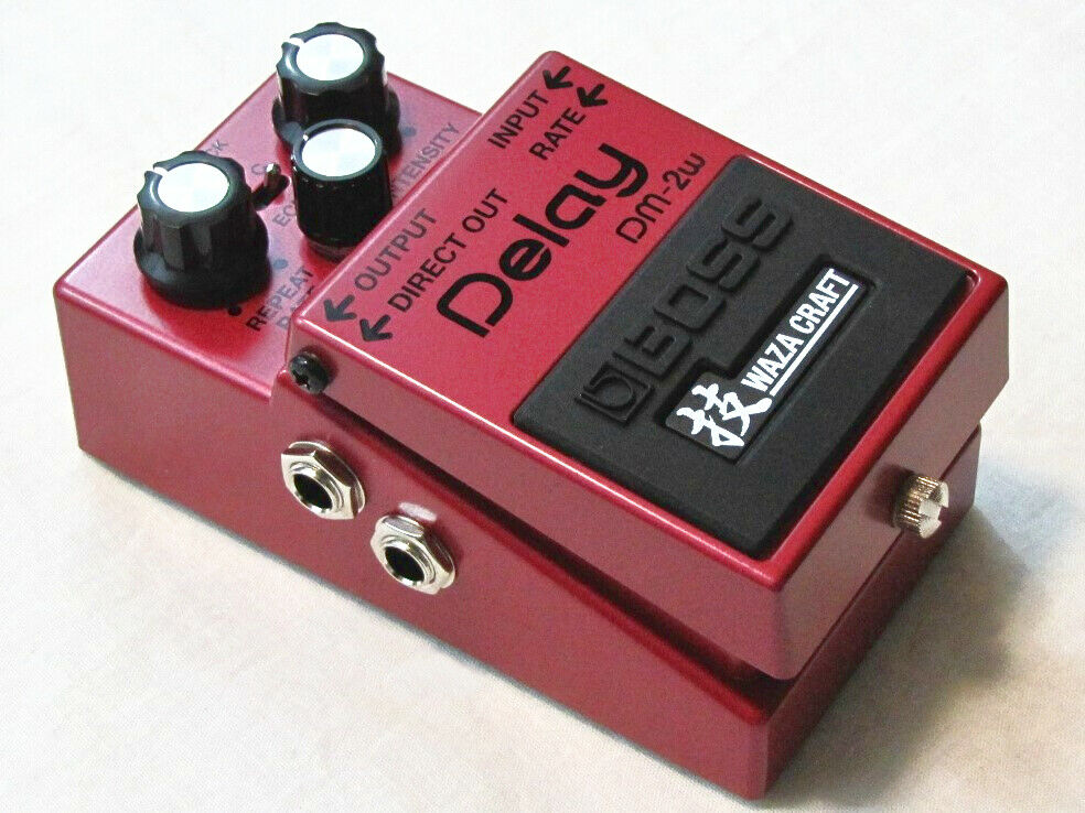 Used Boss DM-2W Waza Craft delay pedal showing jacks and Boss logo