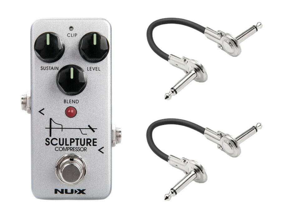 NUX Sculpture NCP-2 compressor pedal — top view of mini pedal with blend and compression controls