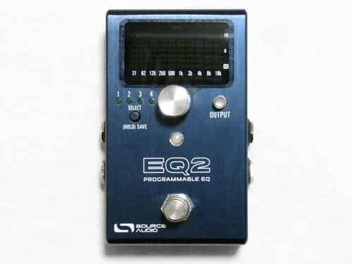 Source Audio EQ2 programmable EQ pedal — blue brushed aluminum front view
