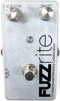 Catalinbread Moseley Fuzzrite fuzz pedal, brushed silver enclosure top view