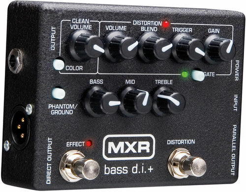 MXR M80 Bass DI+ direct box distortion preamp pedal - black enclosure