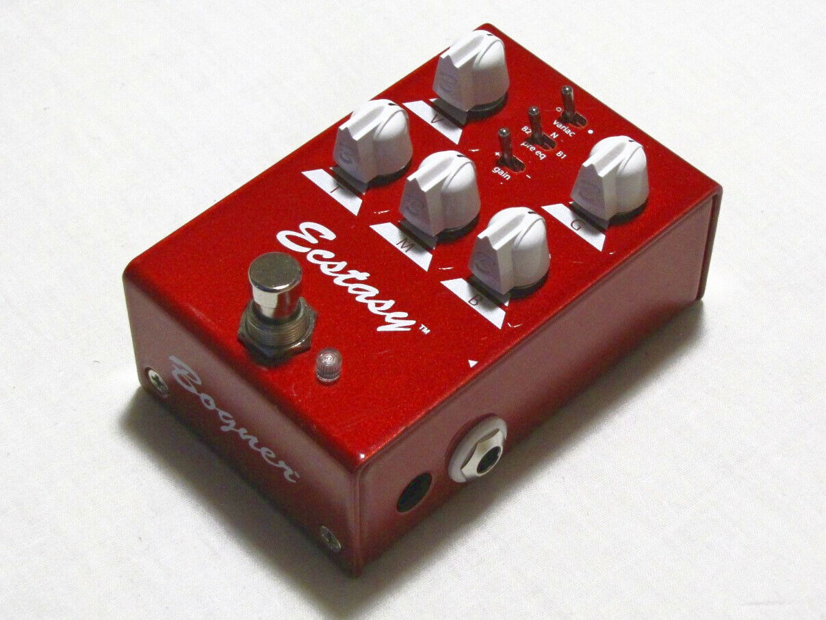 Bogner Ecstasy Red Mini overdrive pedal - front bottom right side view