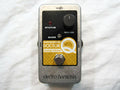 Electro-Harmonix Doctor Q envelope filter pedal — silver enclosure with Range knob, top view
