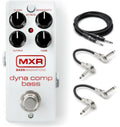 MXR M282 Bass Dyna Comp mini compressor - white enclosure with cables