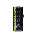 Mooer UK Gold 900 002 micro preamp pedal — black and yellow enclosure, front view with EQ and gain knobs