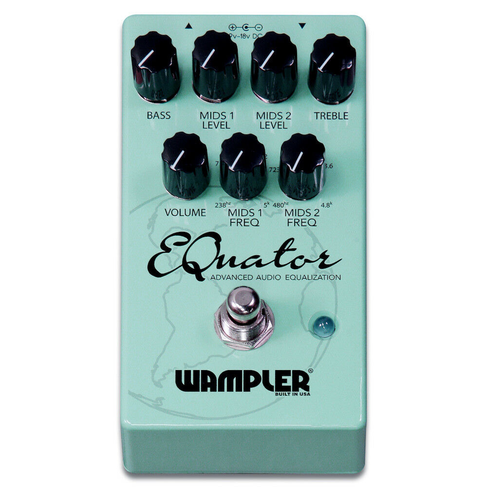Wampler EQuator advanced audio EQ guitar pedal — front view showing mint enclosure