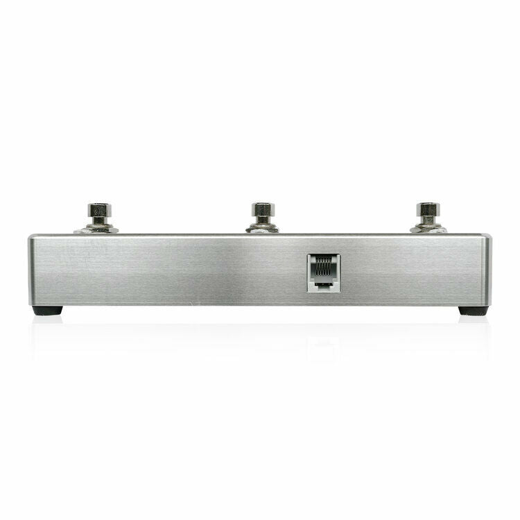 One Control BJF-S66 amp head — silver, knobs detail