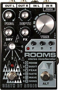 Death by Audio Rooms stereo reverb pedal, black sparkle, front view